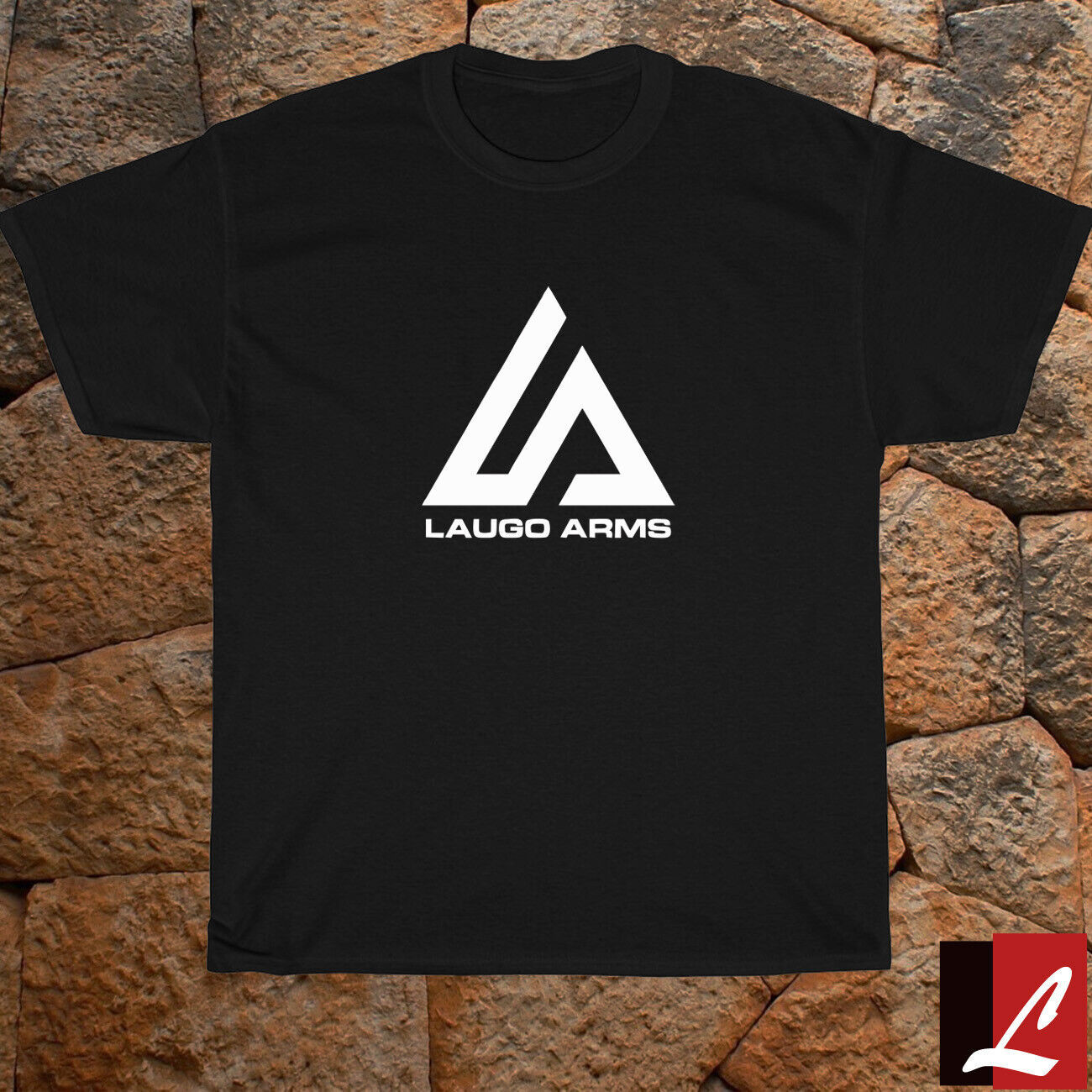 New Laugo Arms Logo T-Shirt Black/White S-5Xl