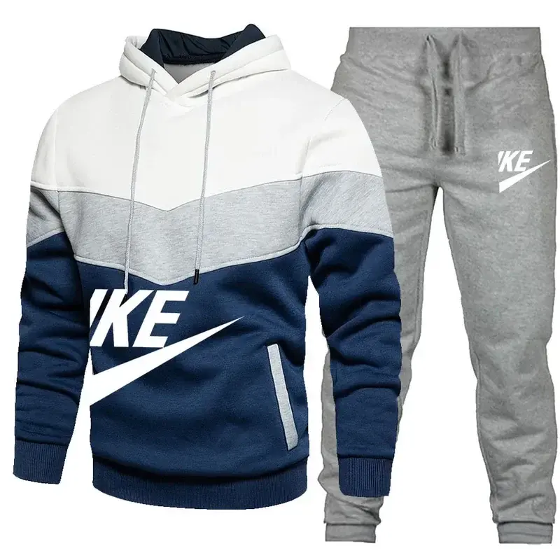 Thumbnail: 2025 New Men Autumn Winter Sets Zipper Hoodie Pants Pieces Casual Tracksuit Male