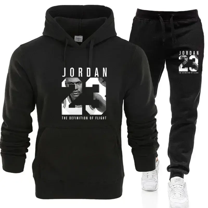 The sweatshirt hoodie is a men's set for Spring 2025 and a women's set for women
