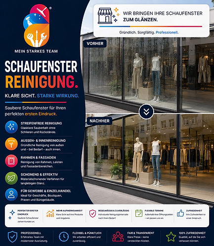 Professionelle Schaufensterreinigung Streifenfreie Glasreinigung