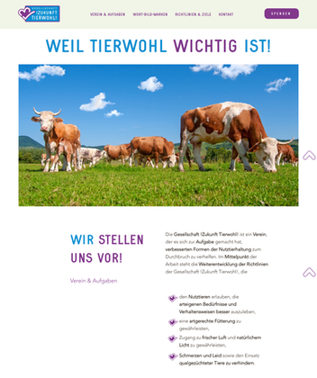 "Gesellschaft !Zukunft Tierwohl": Logo & Website