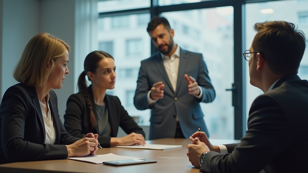 Close-up view of a modern training session with engaged participants