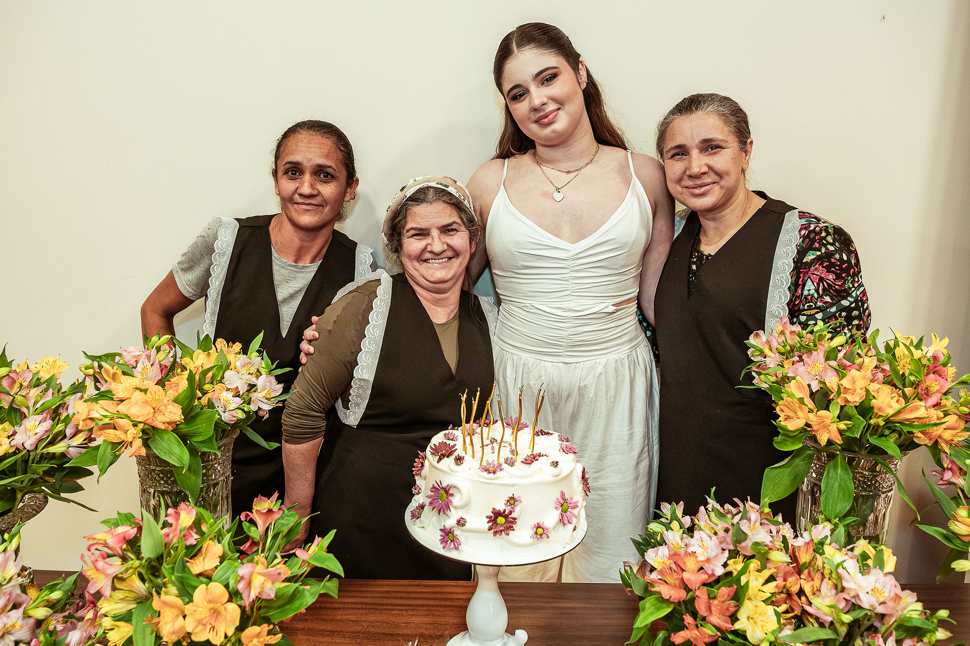 queridas cozinheiras no aniversário intimista em casa feito em Curitiba