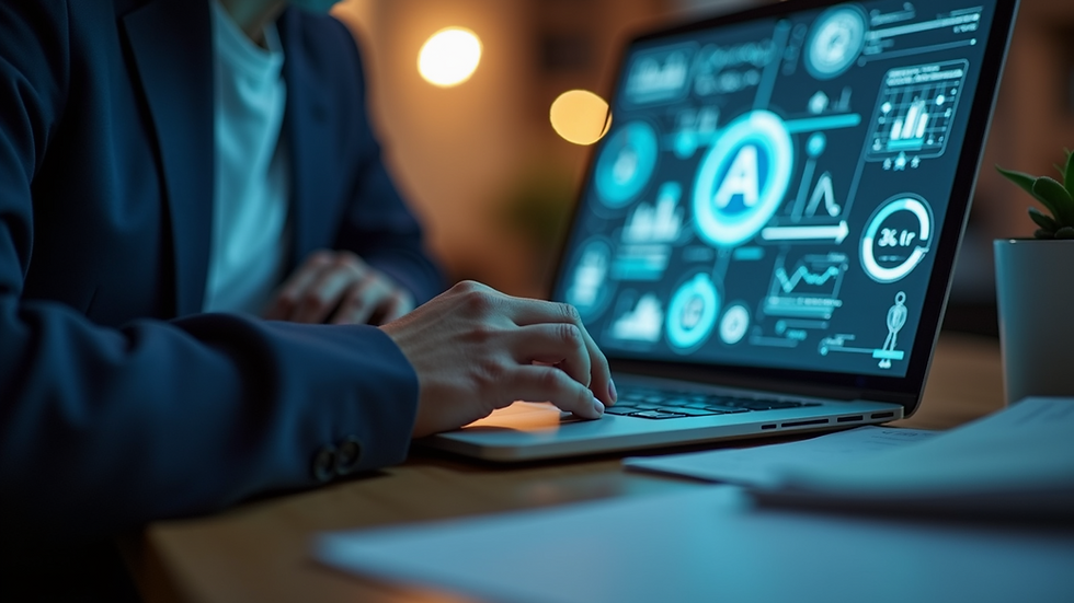 Eye-level view of a person engaging with a digital marketing strategy
