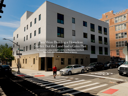 The Complex History of the Site of BRC's Inwood Shelter and Memorial Featured in the New York Times
