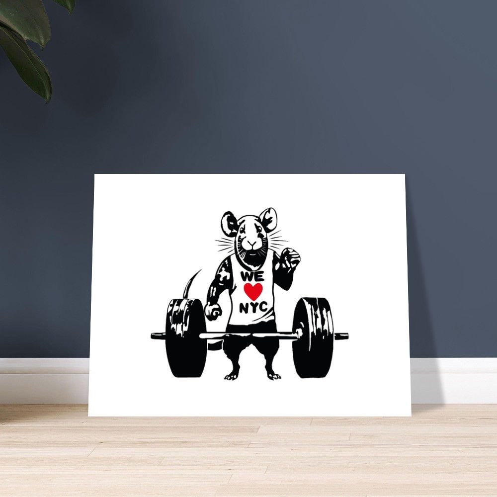 "Gym Rat" print
