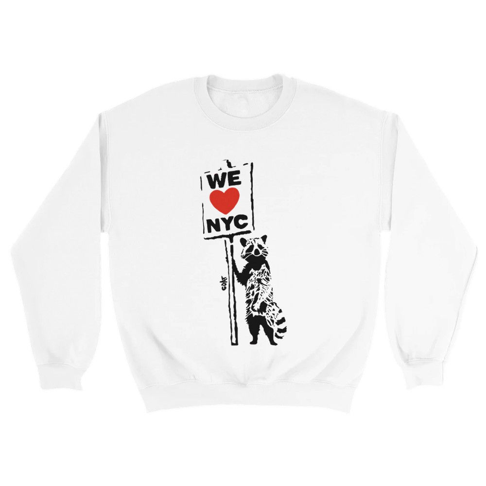 Sweatshirt "Raccoon With A Sign"