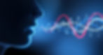 Image shows a person speaking in the form of audio waveforms - OutSec Legal Digital Dictation