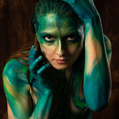 body painting dla marki podczas kampanii promocyjnej, marketingowa akcja