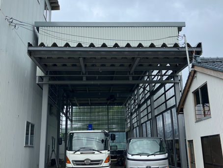新工場にシャッターが!