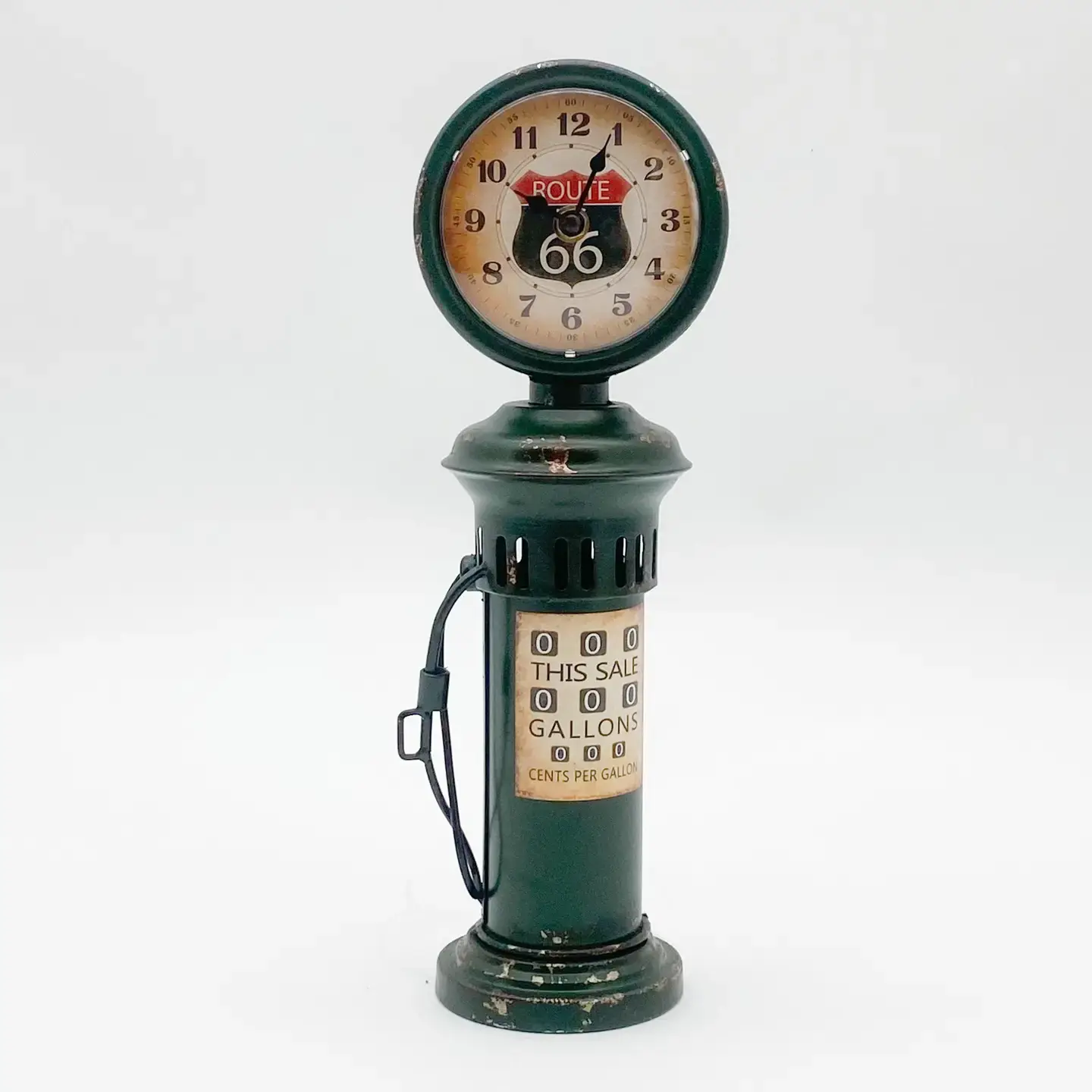 Vintage Petrol Pump Table Clock