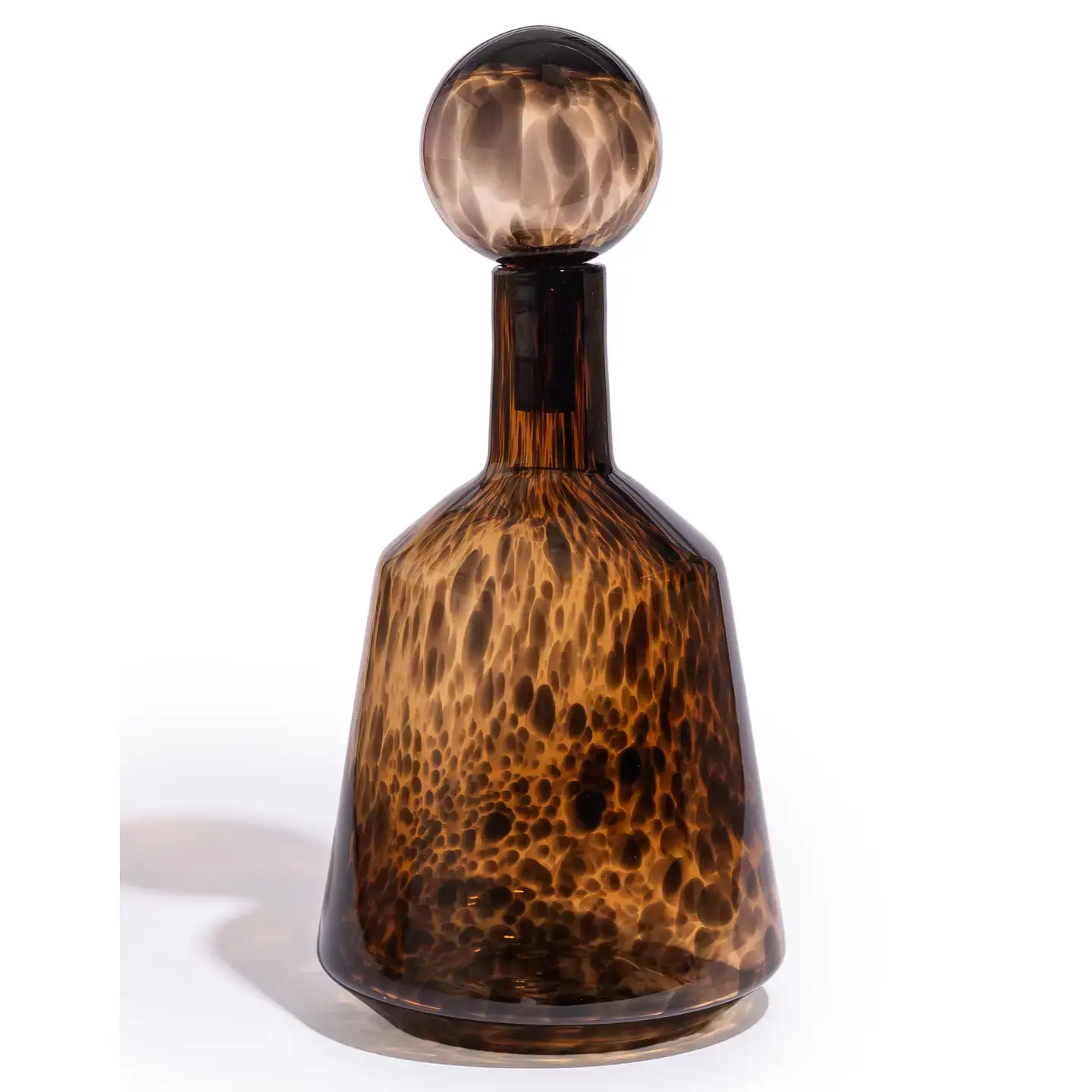 Amber Leopard Glass Apothecary Jar