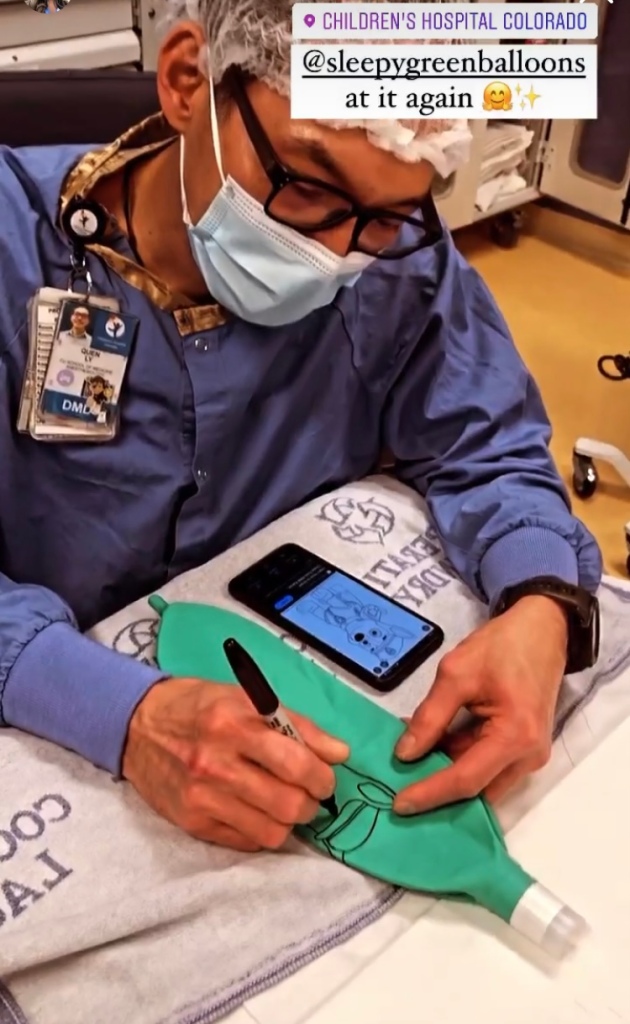 Our Artist in Residence and Dental Anesthesiologist, Dr. Quen Ly