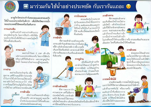 แผ่นพับใช้น้ำอย่างประหยัด