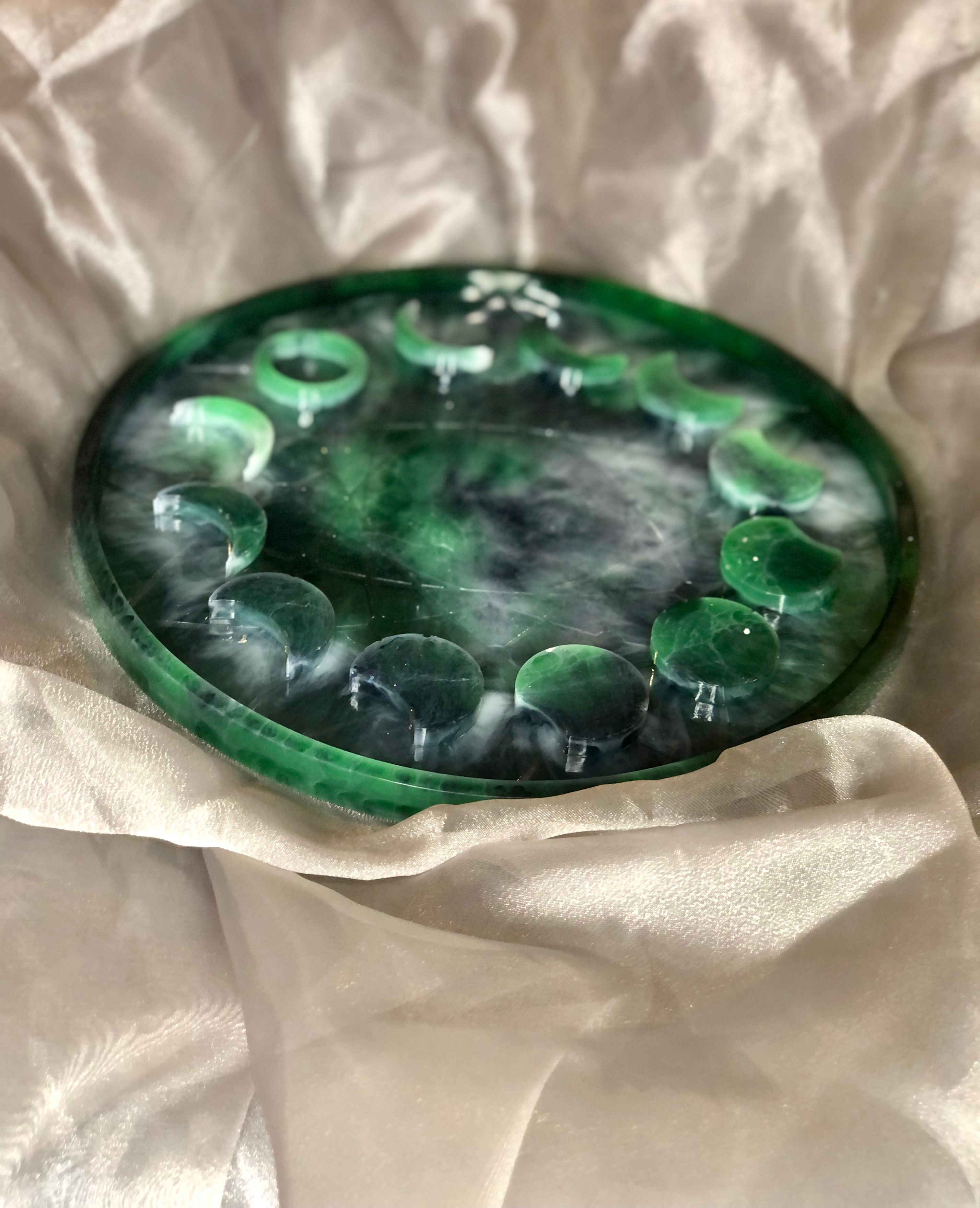 moon phase resin tray