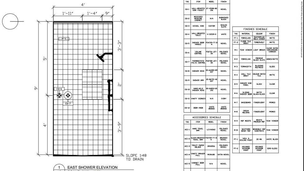 East Shower Elevation