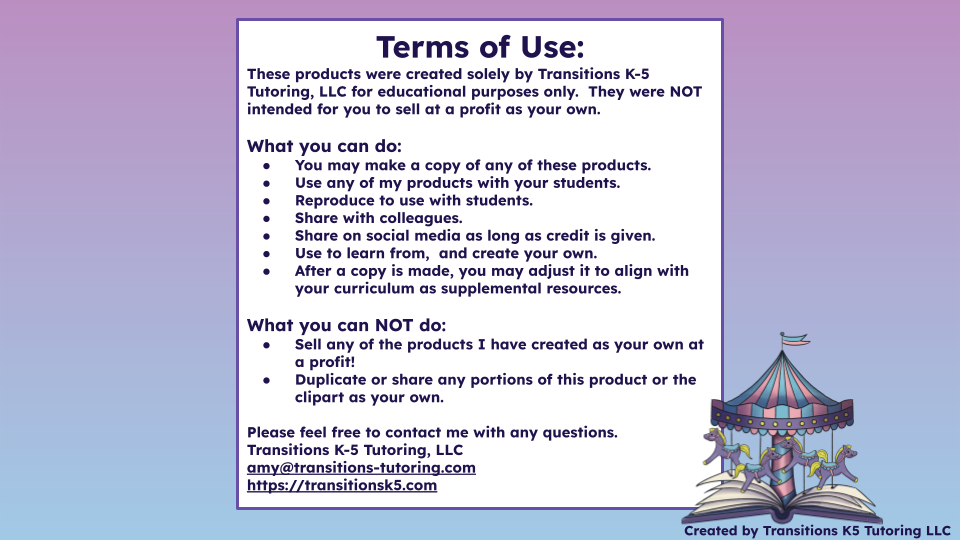 Thumbnail:  PreK-K Words to Know