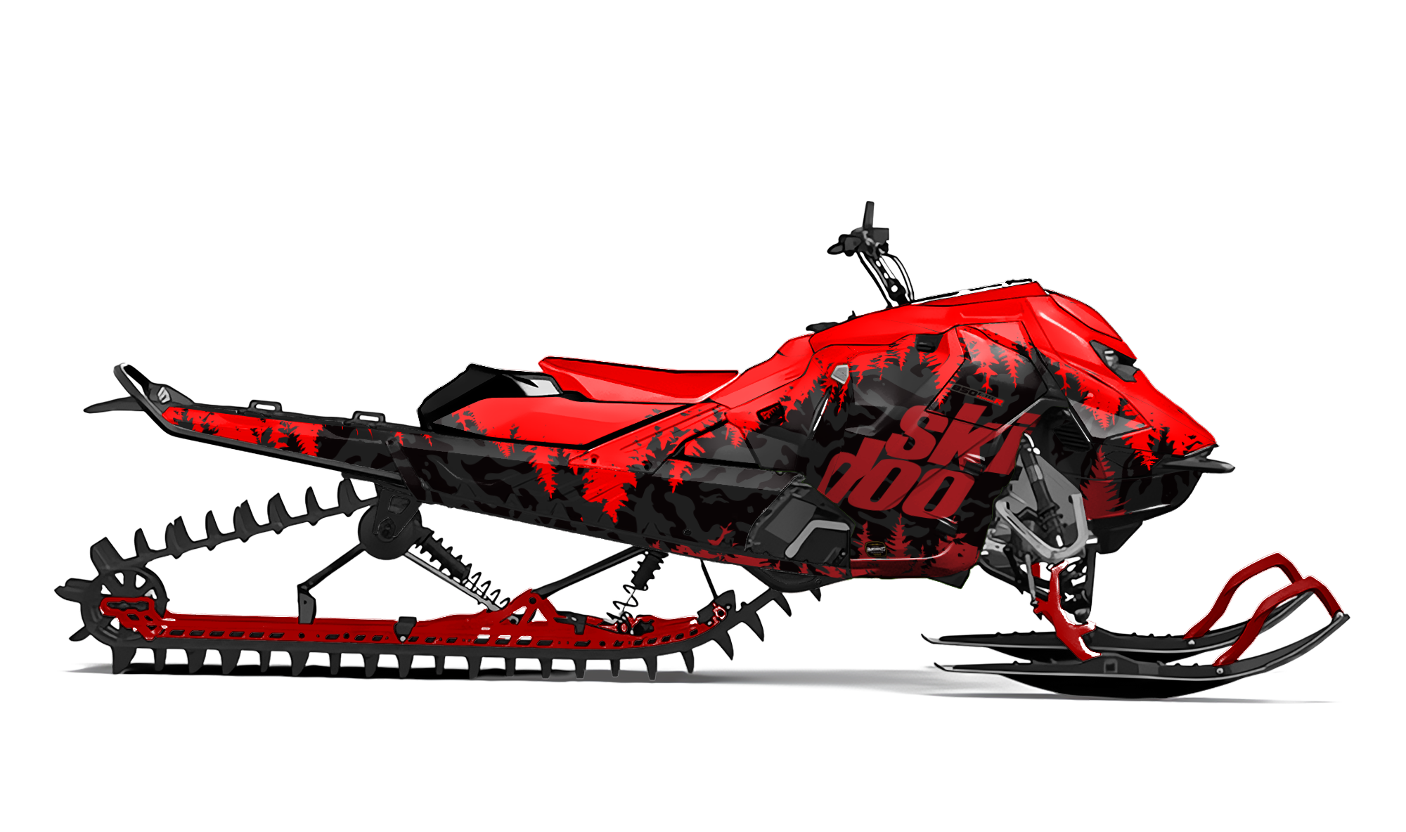 SKI-DOO TREERIDING RED GRAPHICS KIT