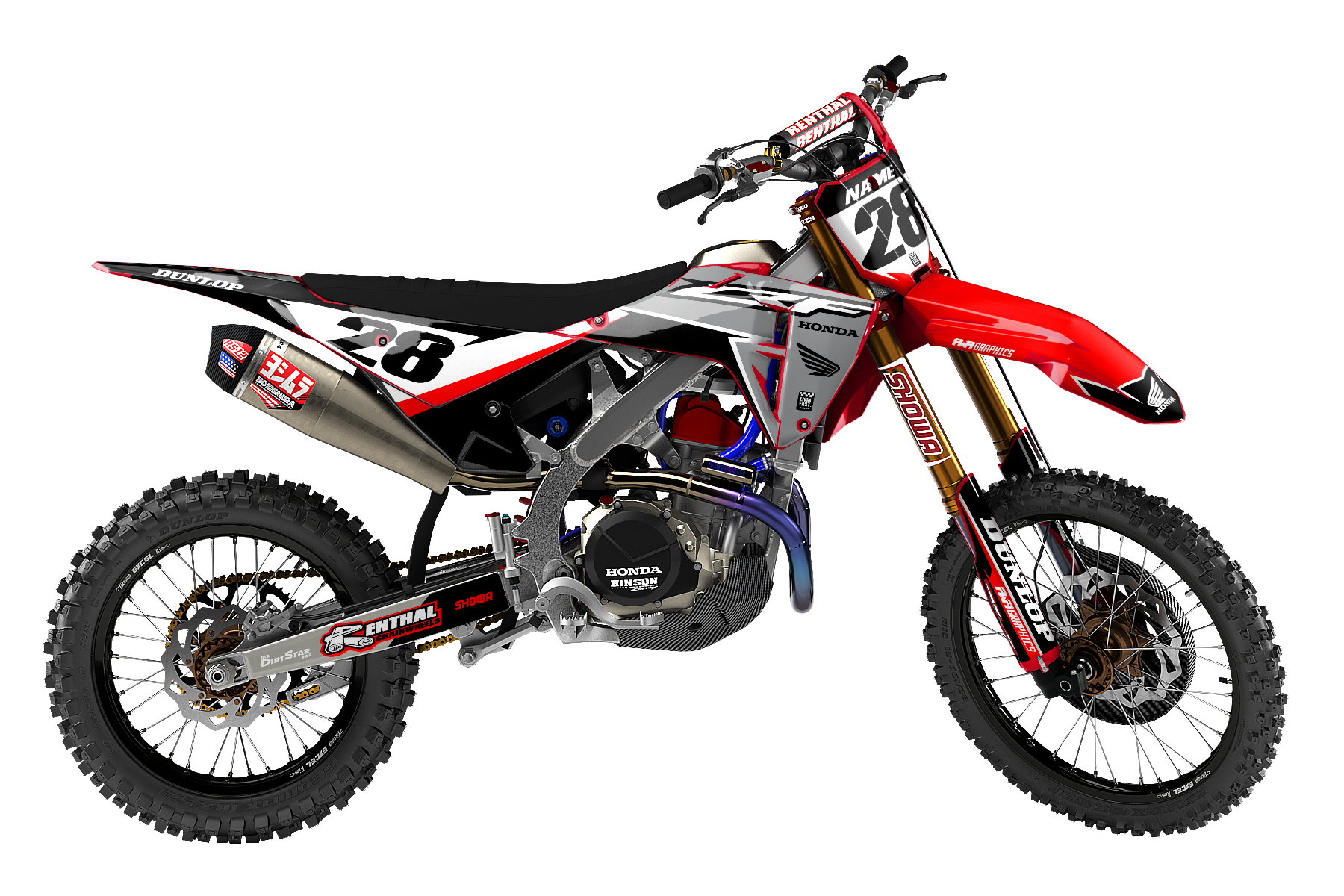 CR/CRF APEX GREY GRAPHICS KIT