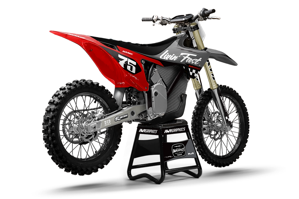 Thumbnail: VARG FINISHLINE RED GREY GRAPHICS KIT