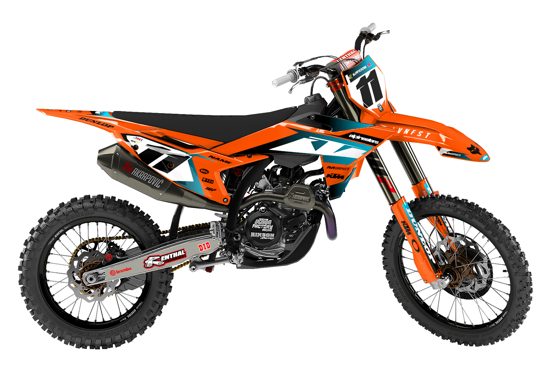 KTM FLIGHT TEAL GRAPHICS KIT