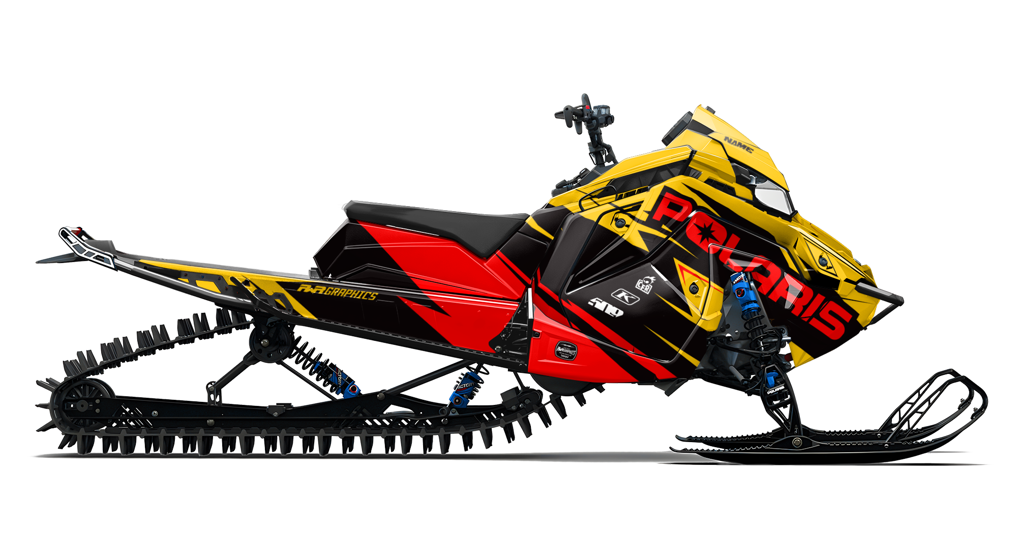 POLARIS ALTITUDE DARKYELLOW RED GRAPHICS KIT