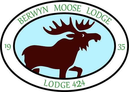 Large Berwyn Moose Lodge 424 Logo  with Year establishment of 1935