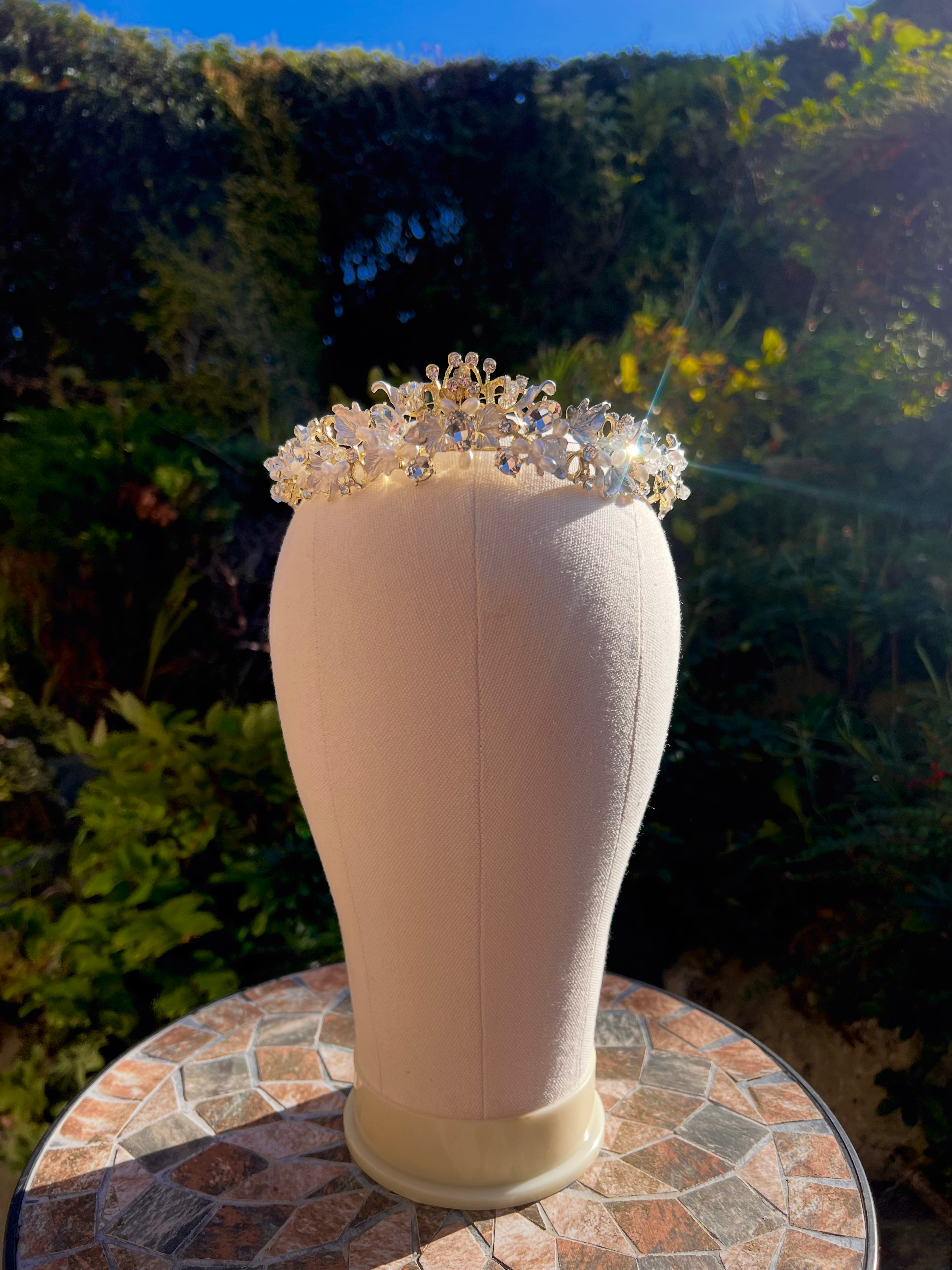 Gold/Silver and Pearl Tiara