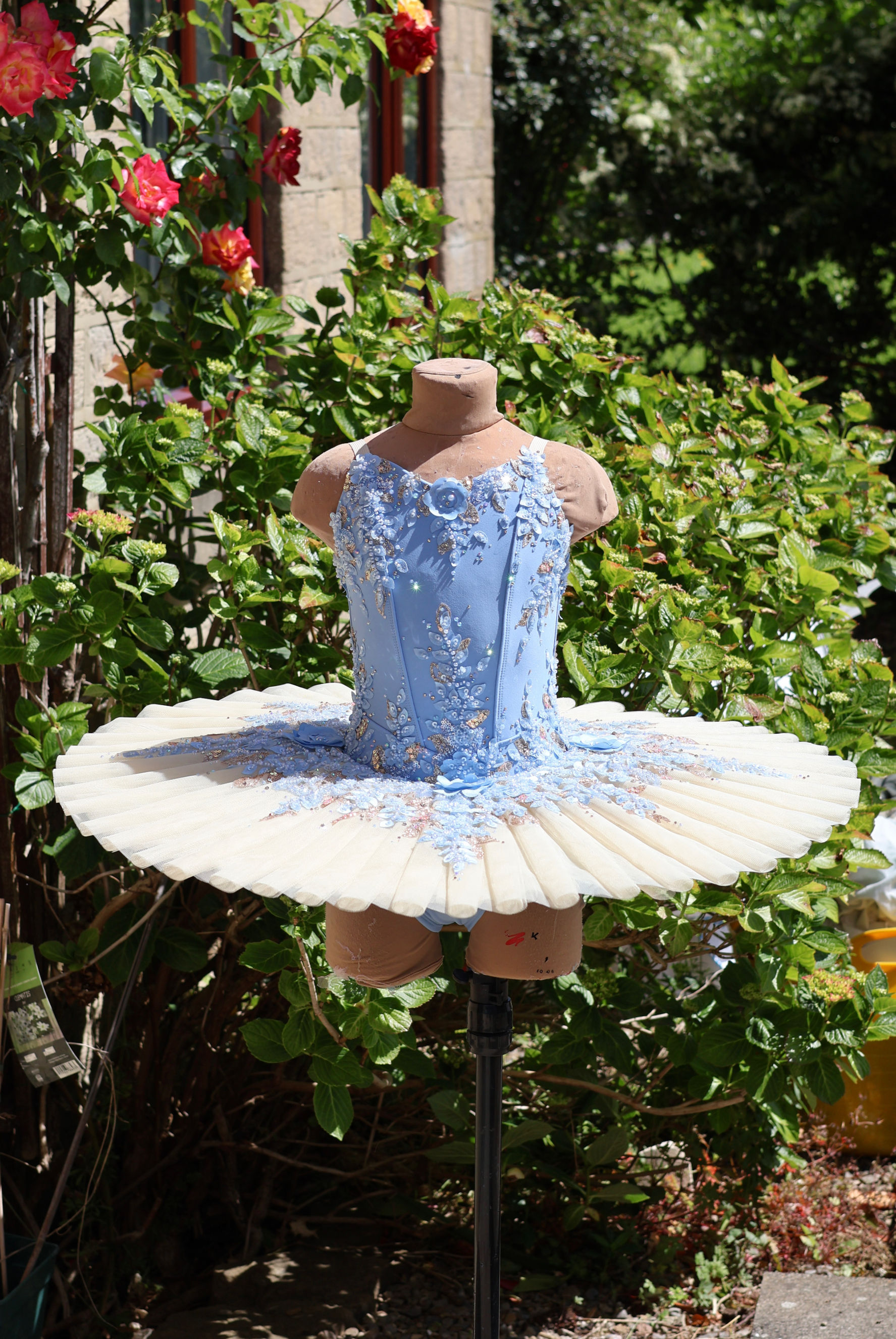 Cornflower Blue, Gold and Ivory Tutu