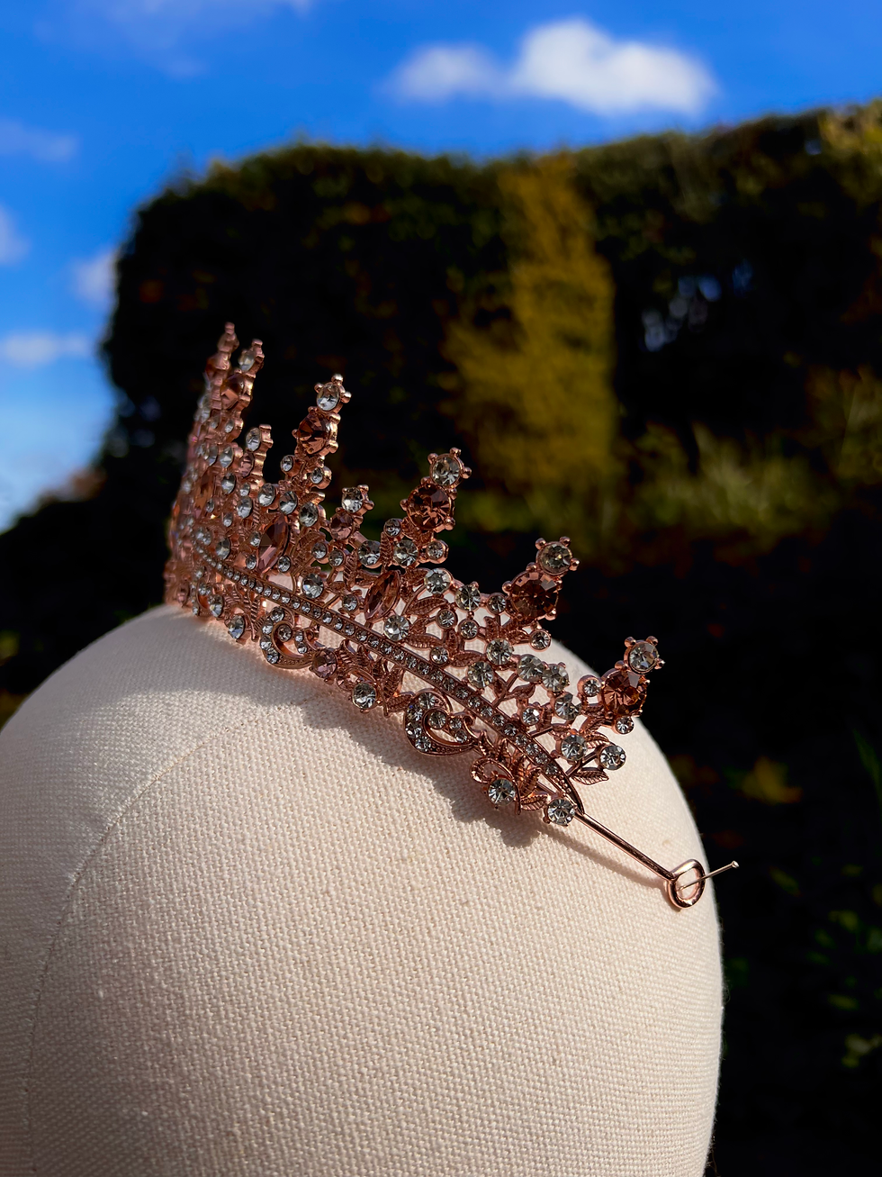 Thumbnail: Rose Gold and Silver Pointed Royal Tiara