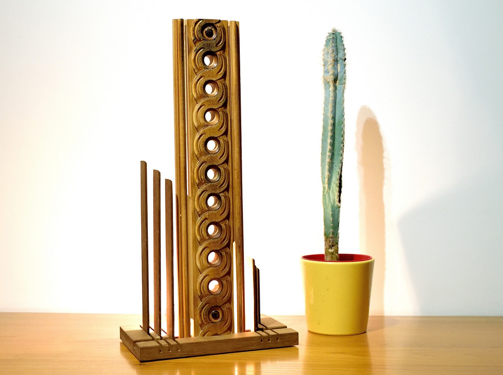 Furino: lampe design en bois massif