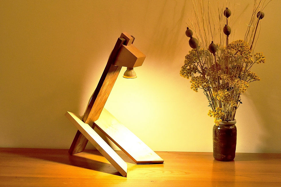 Miniature : Lasaro: lampe de table , design, en bois