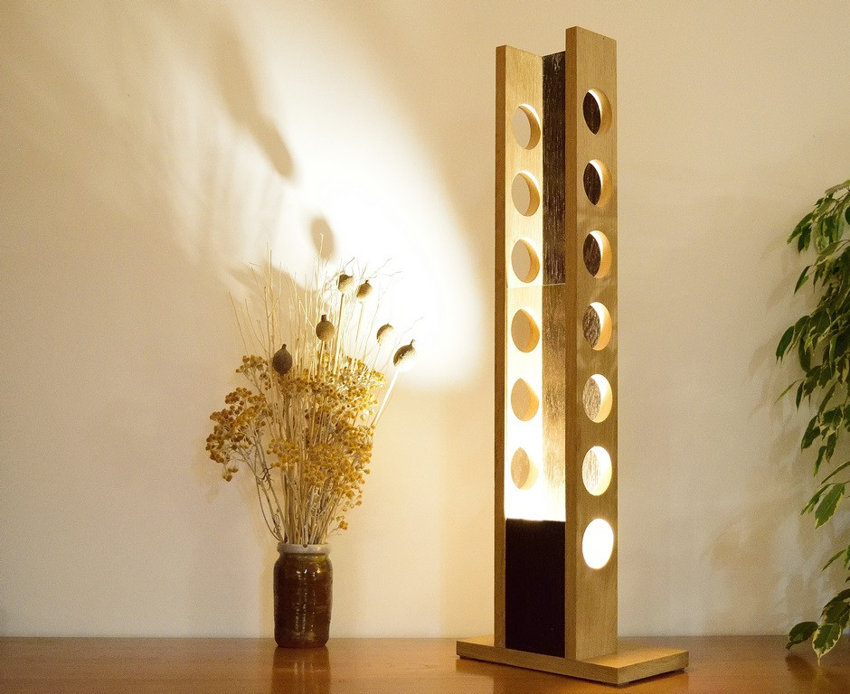Miniature : Hocora: lampe en bois massif, design, originale, LED