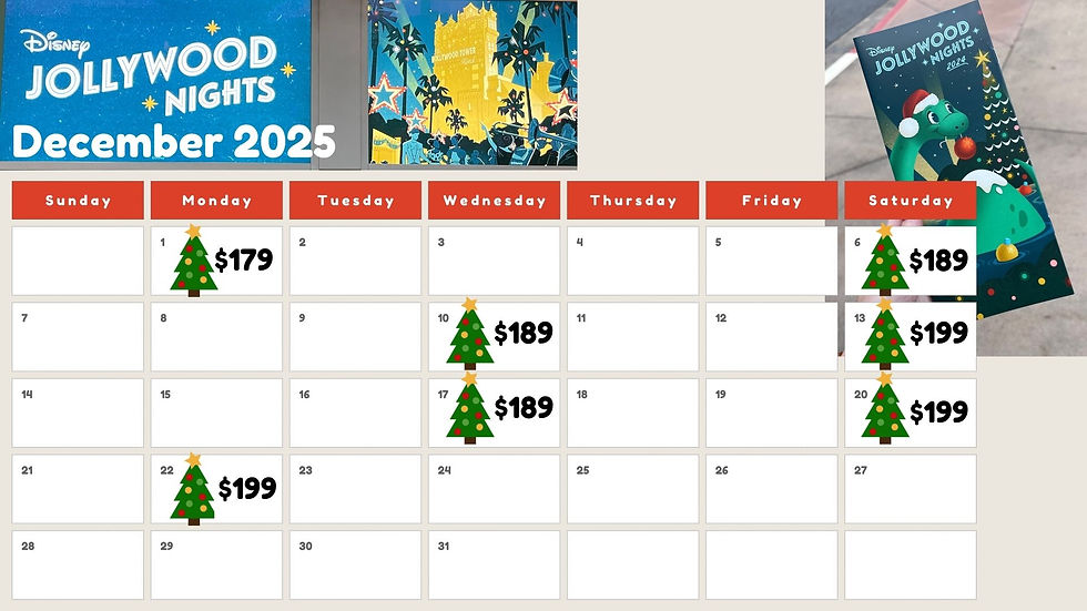 December party dates and pricing