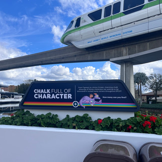 Disney monorail passing through EPCOT