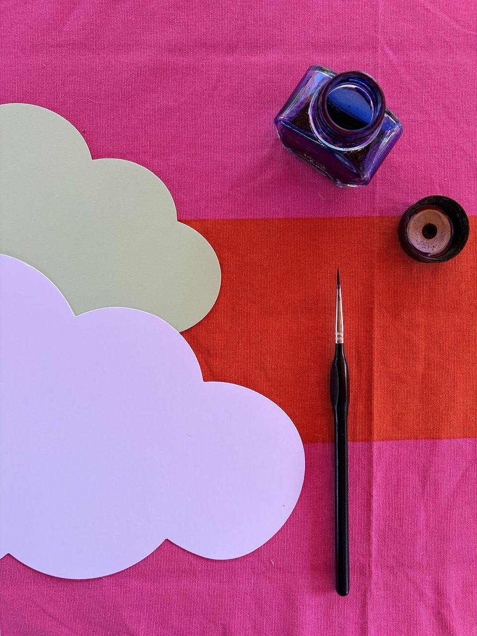 Material_Der Kopf in den Wolken - Detox mit Tinte
