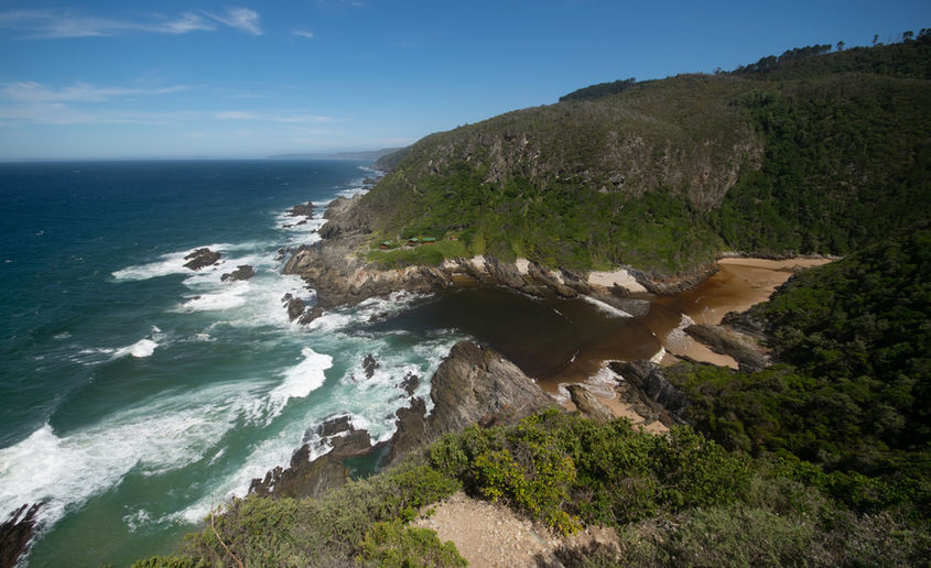 River mouth on the Otter Hiking Trail.