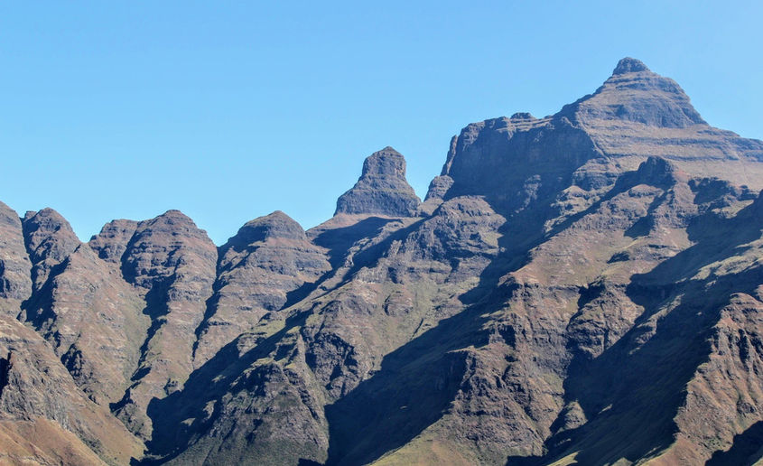 Cathedral Peak in the Drakensberg on a clear day.