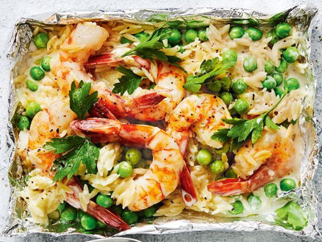 Lihtne kreemjas küüslaugukrevettidega pasta