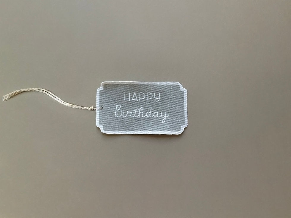 Thumbnail: Happy Birthday cotton gift tag