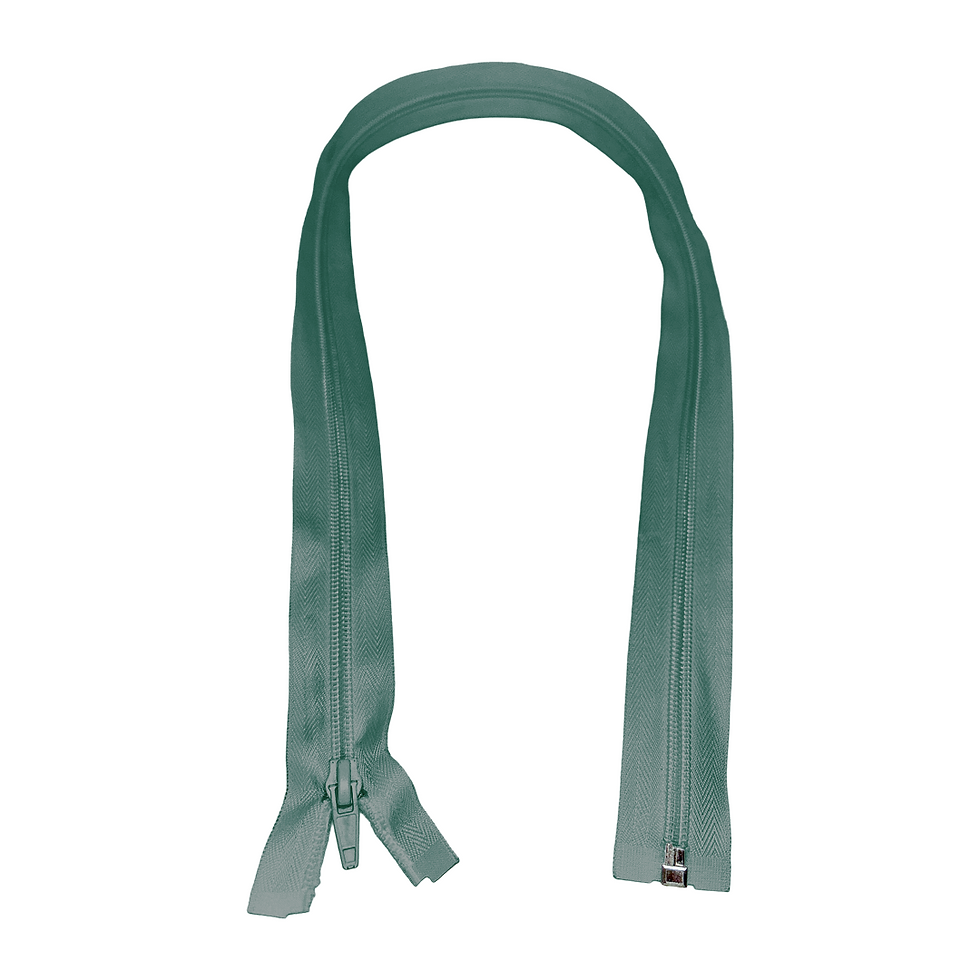 407 - CIERRE CHAQUETA 75CM - VERDE CENIZA O LAUREL