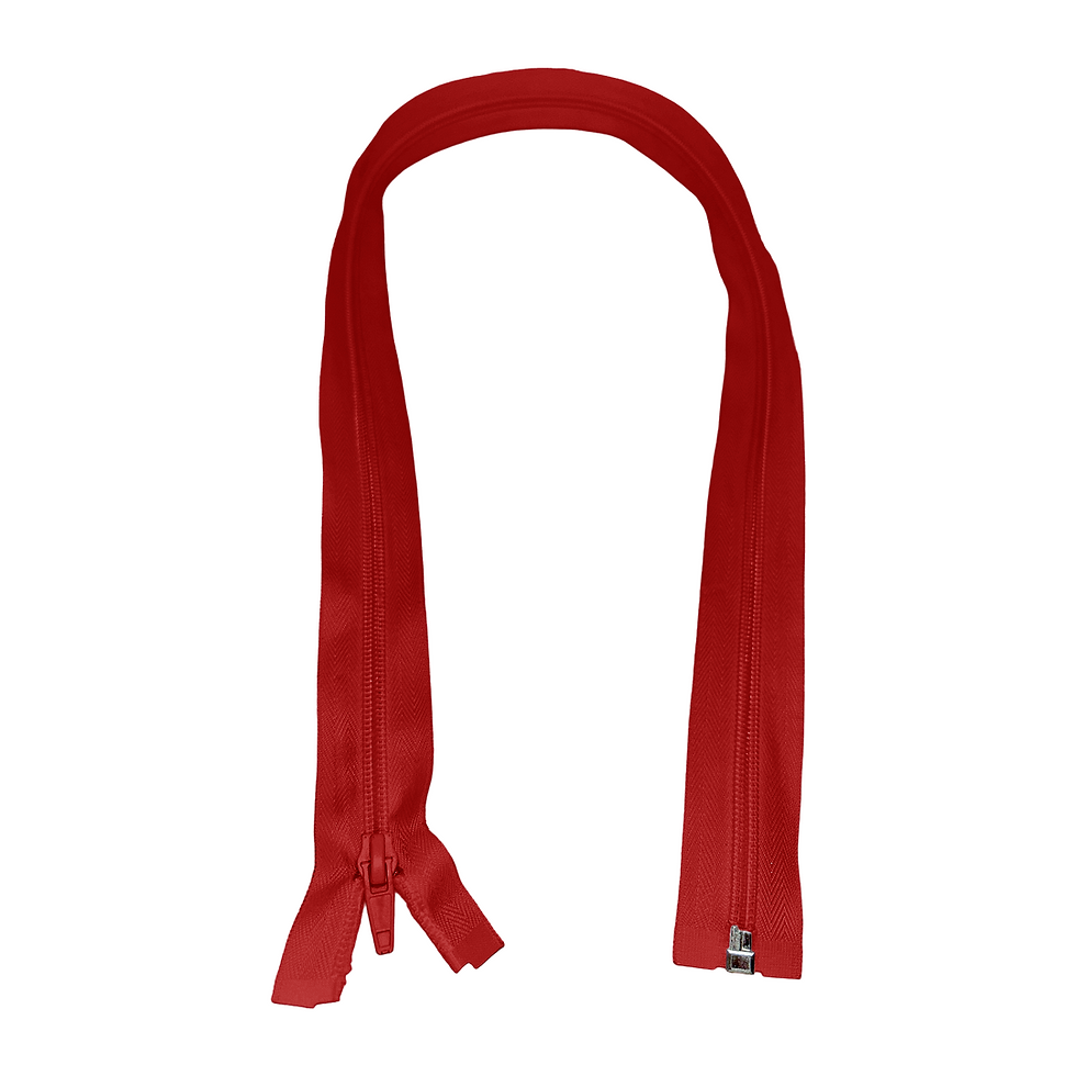 114 - CIERRE CHAQUETA 75CM - ROJO