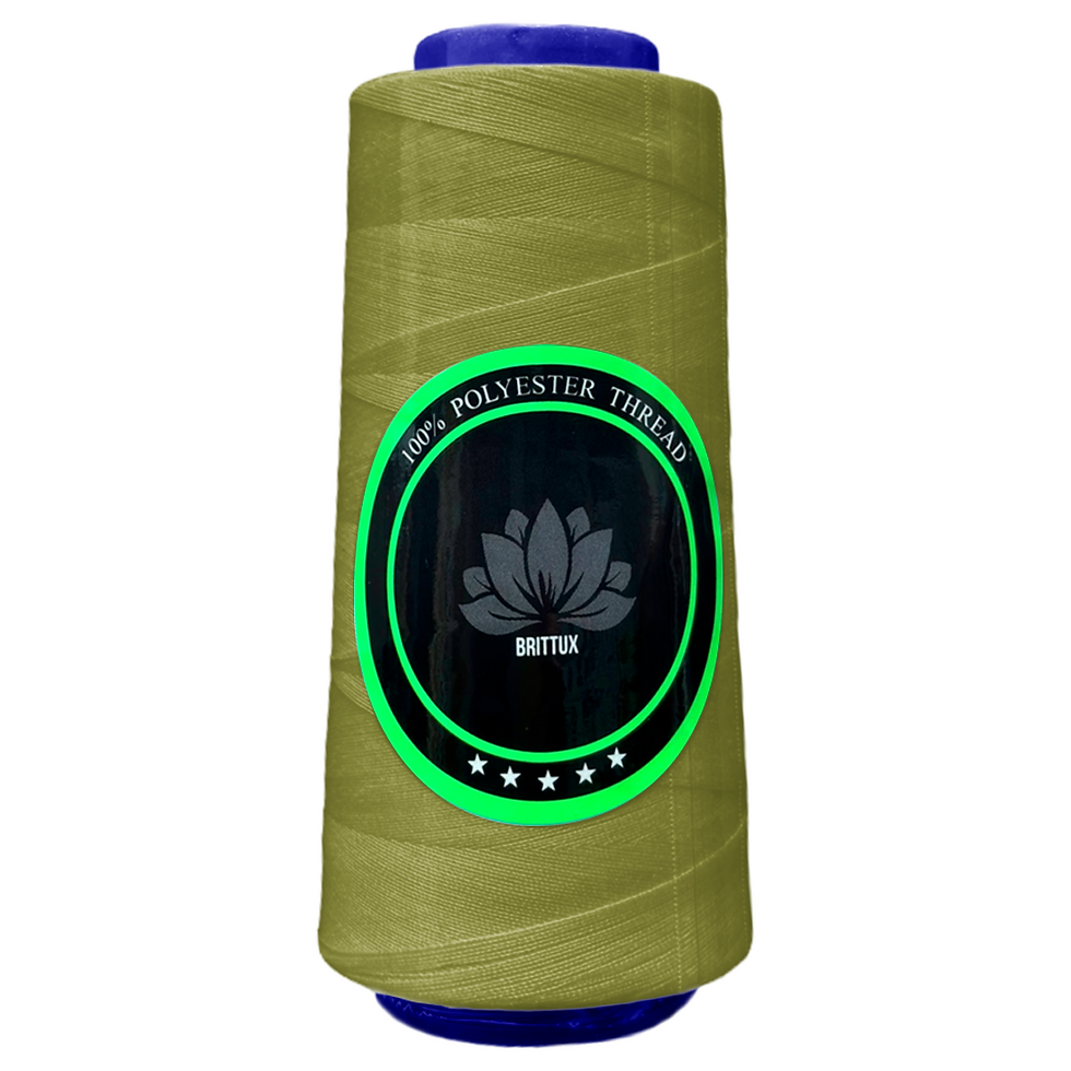 386 - VERDE OLIVA AMARILLENTO O MOSTAZA - HILO POLIESTER - BRITTUX ★