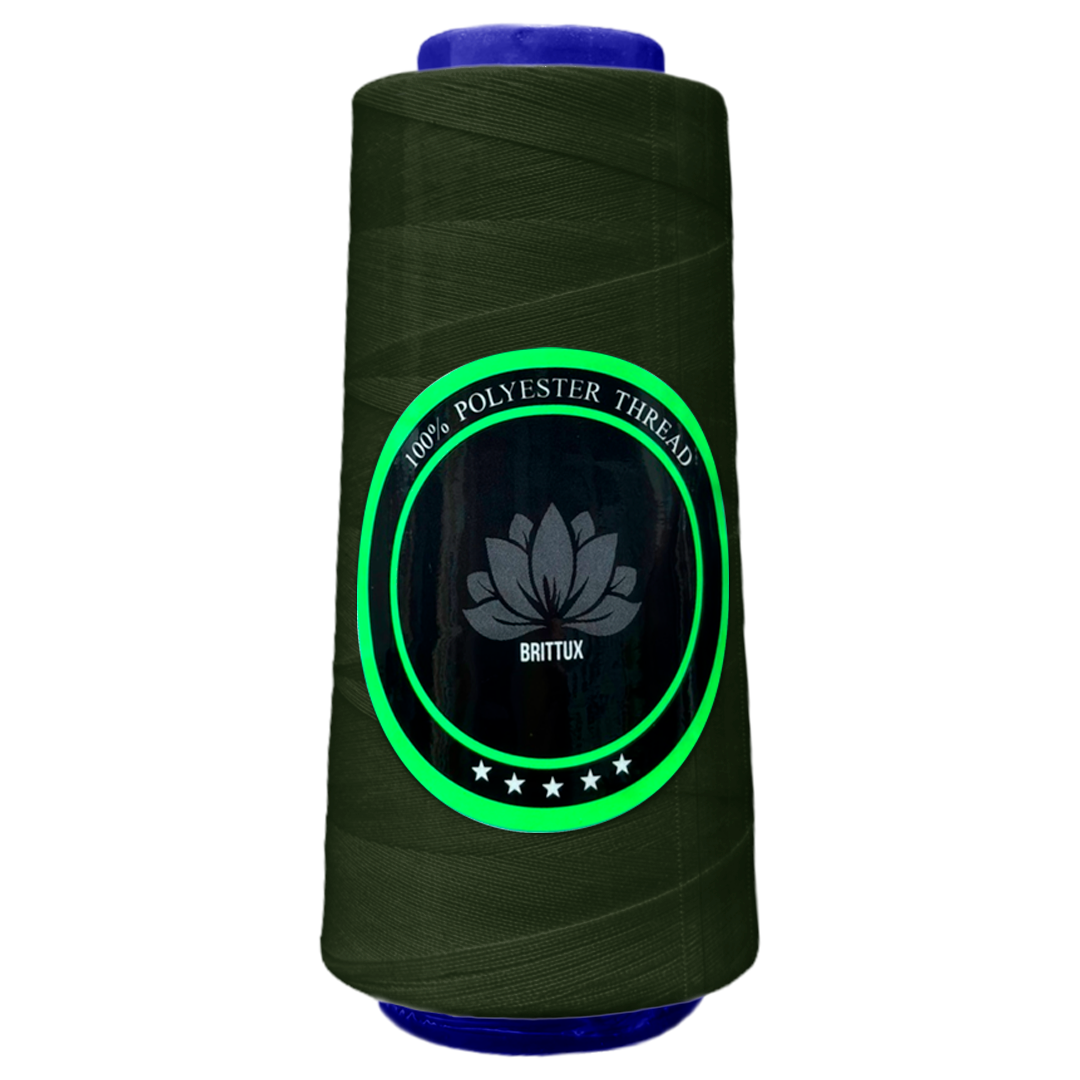 423-1 - VERDE MILITAR MUY OSCURO - HILO POLIESTER - BRITTUX ★