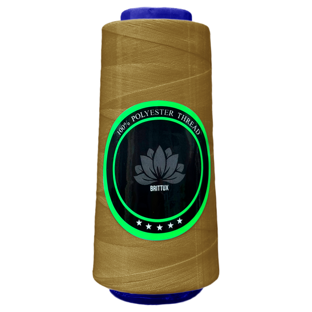 445 - OCRE VIVO OSCURO - HILO POLIESTER - BRITTUX ★