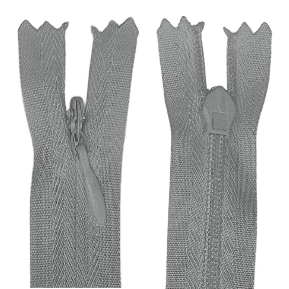 338 - CREMALLERA INVISIBLE - GRIS MEDIO