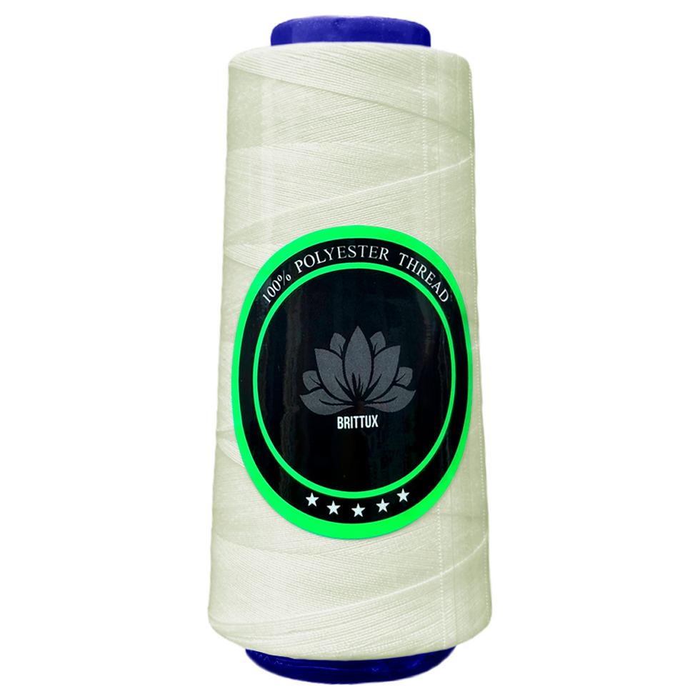 127-0 - CRUDO CREMA O BLANCO TIZA - HILO POLIESTER - BRITTUX ★