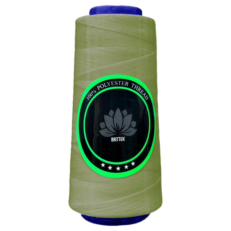 387- VERDE OLIVA VIVO - HILO POLIESTER - BRITTUX ★