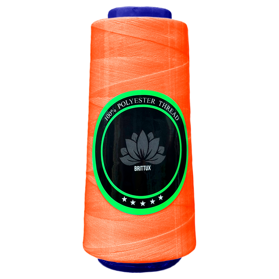 1032 - NARANJA NEÓN - HILO POLIESTER - BRITTUX ★