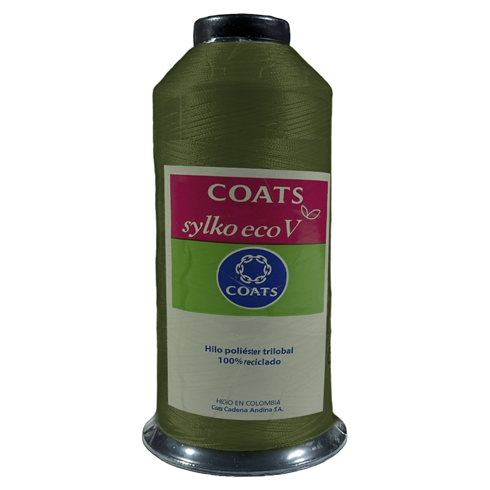 7318 - HILO DE BORDAR - COATS SYLKO - 423 - VERDE MILITAR ESTÁNDAR